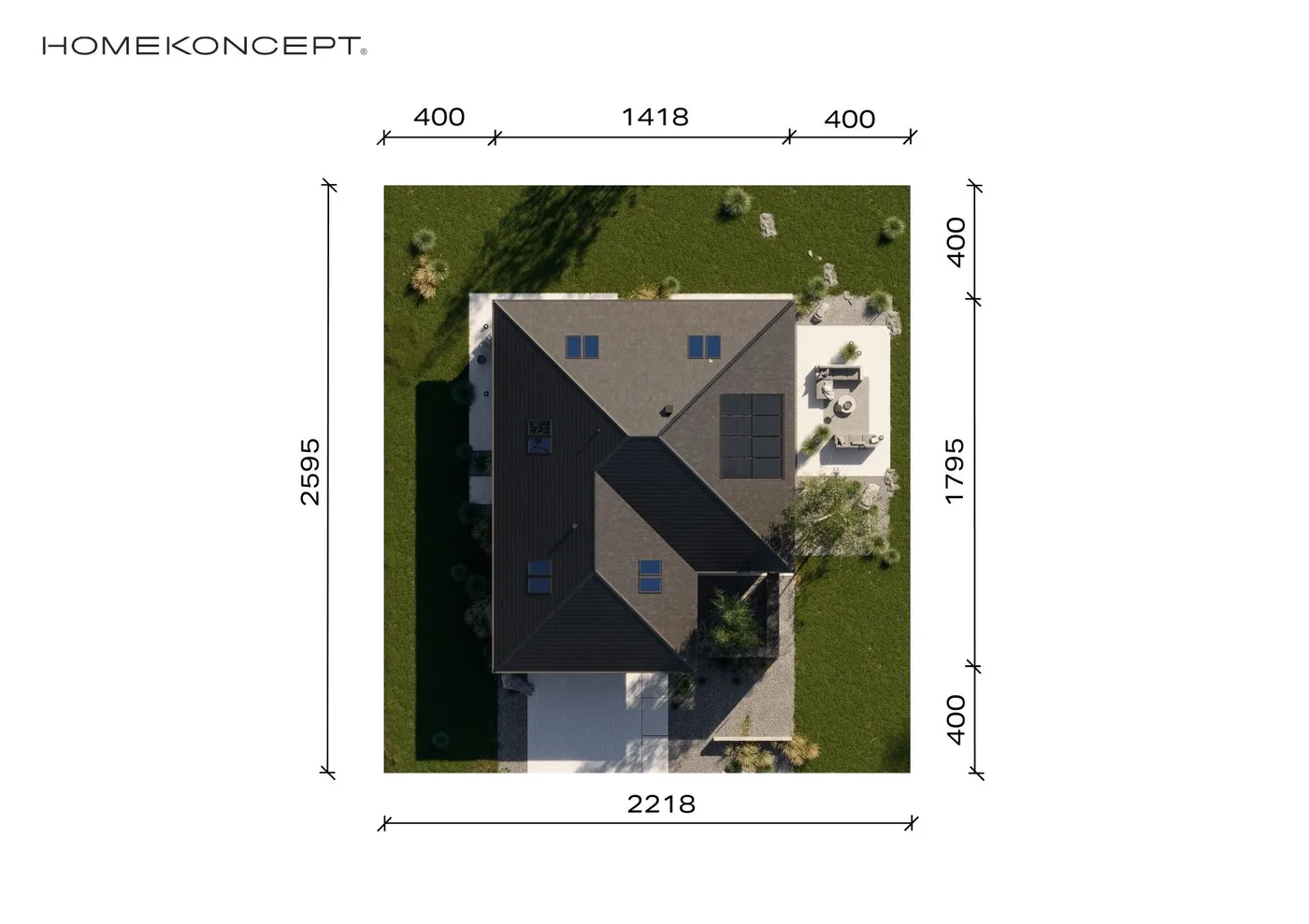 Usytuowanie na działce