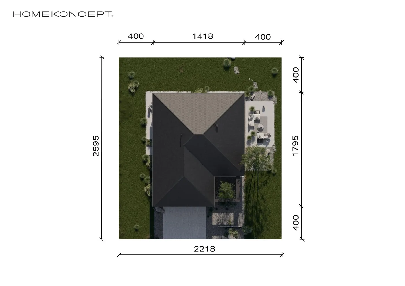 Usytuowanie na działce