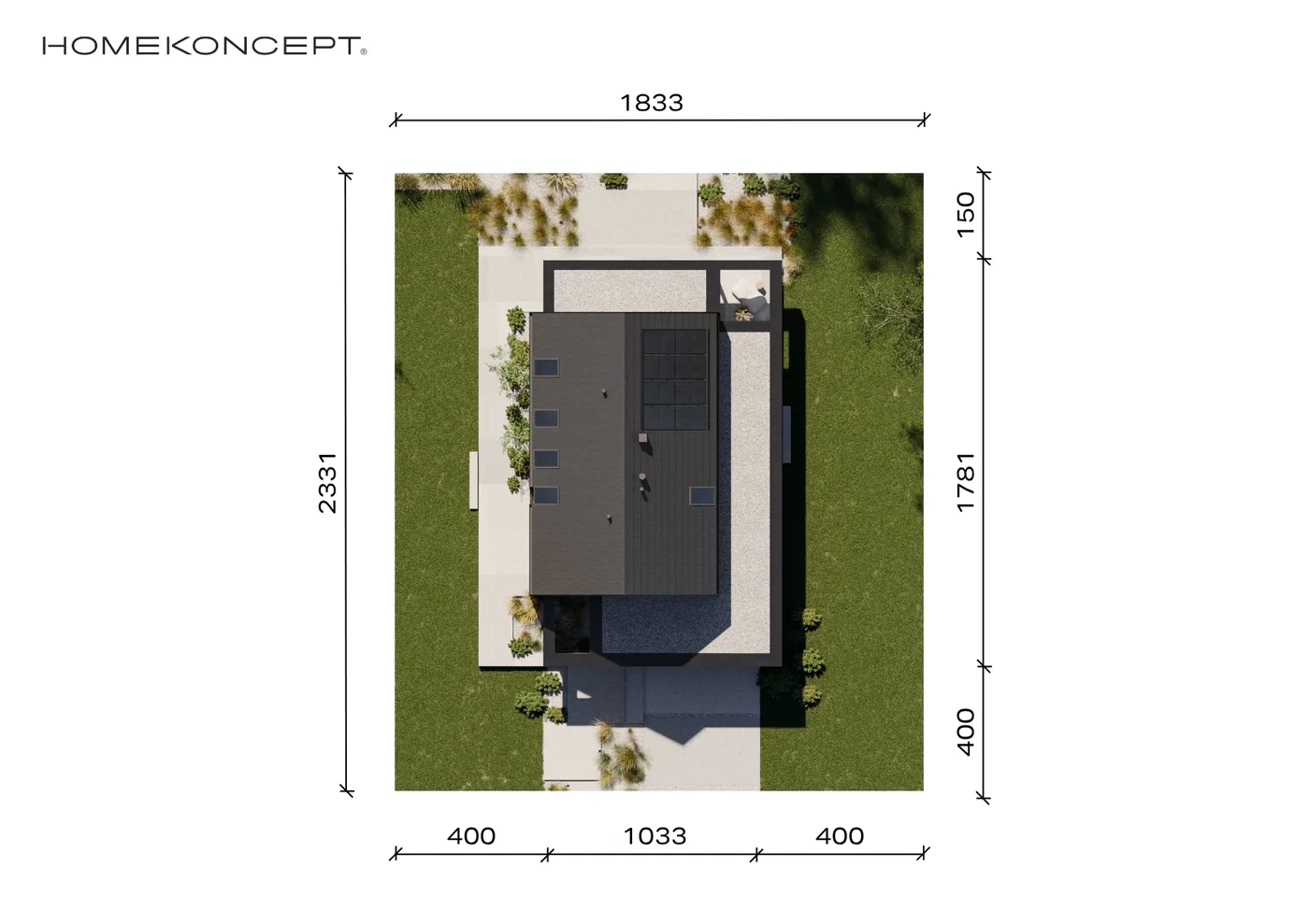 Usytuowanie na działce