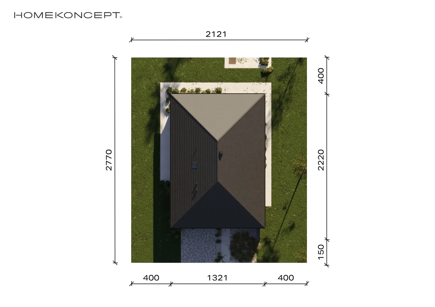 Usytuowanie na działce