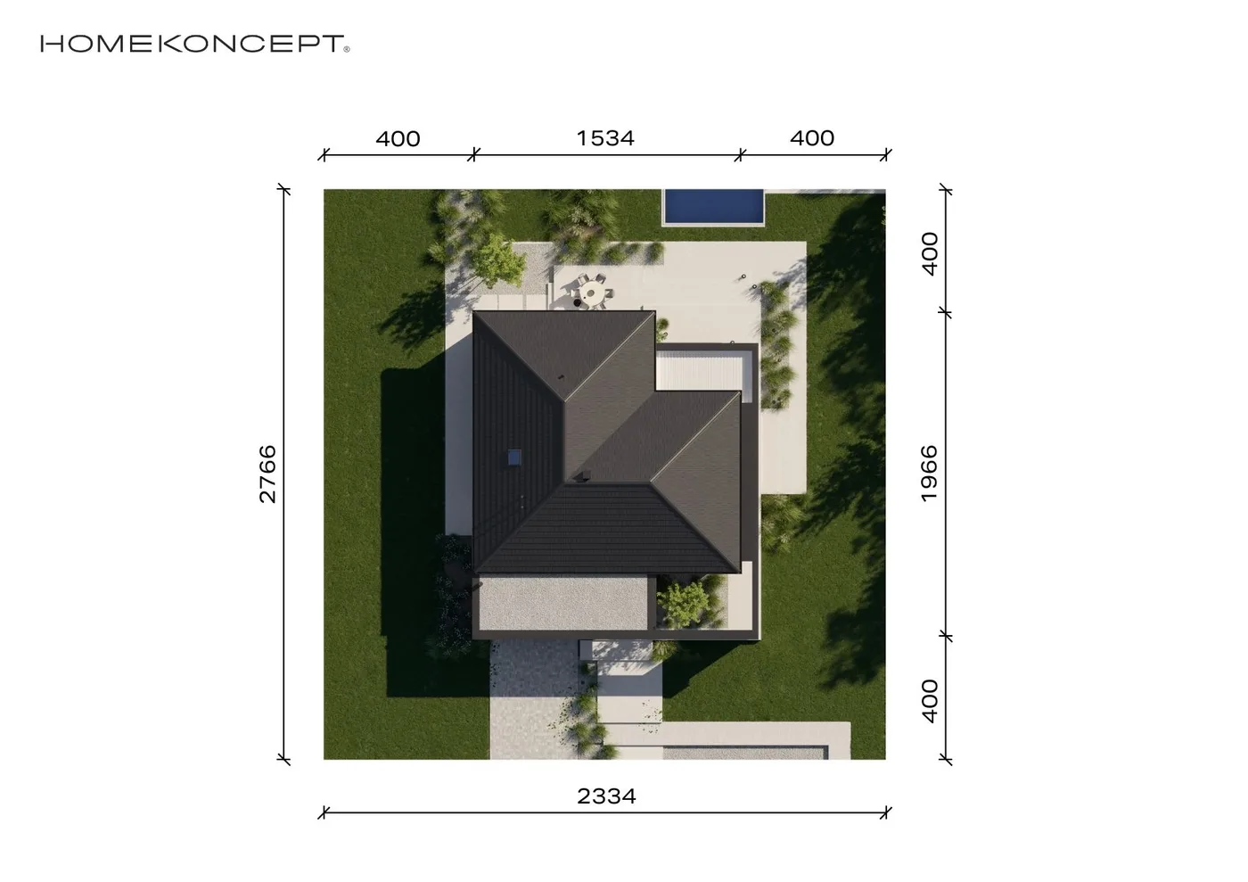 Usytuowanie na działce