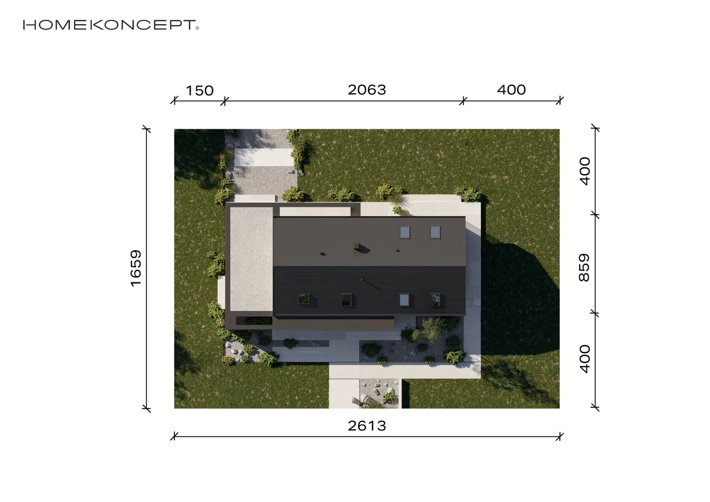 Usytuowanie na działce