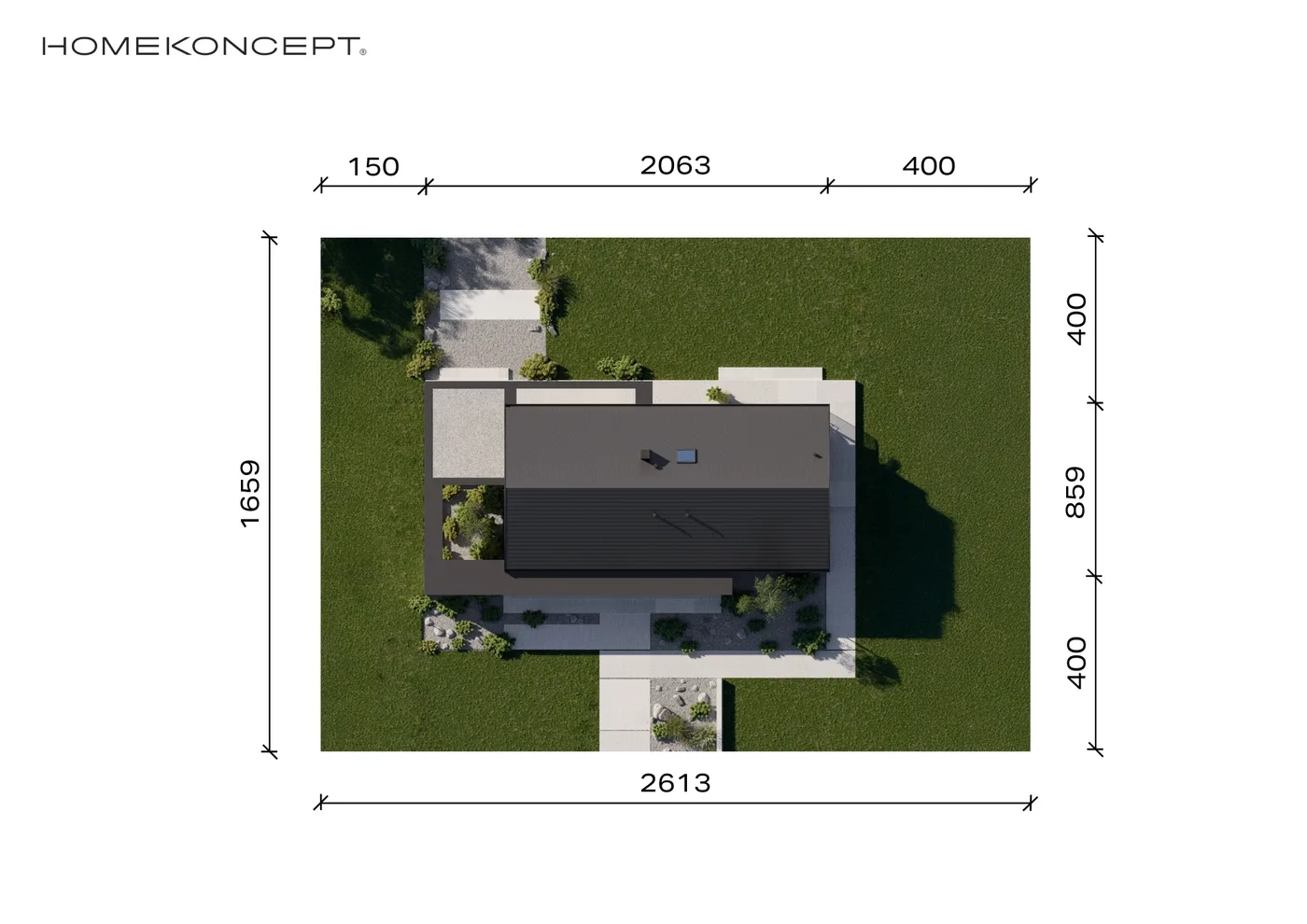 Usytuowanie na działce