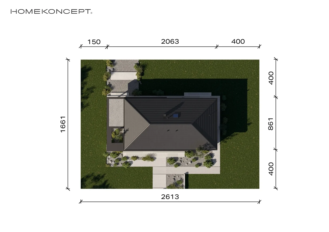 Usytuowanie na działce