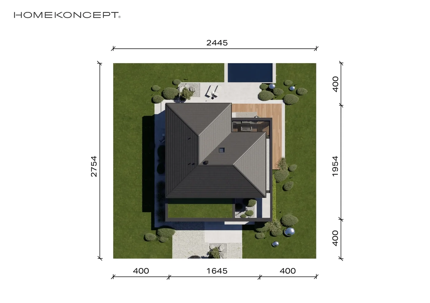 Usytuowanie na działce