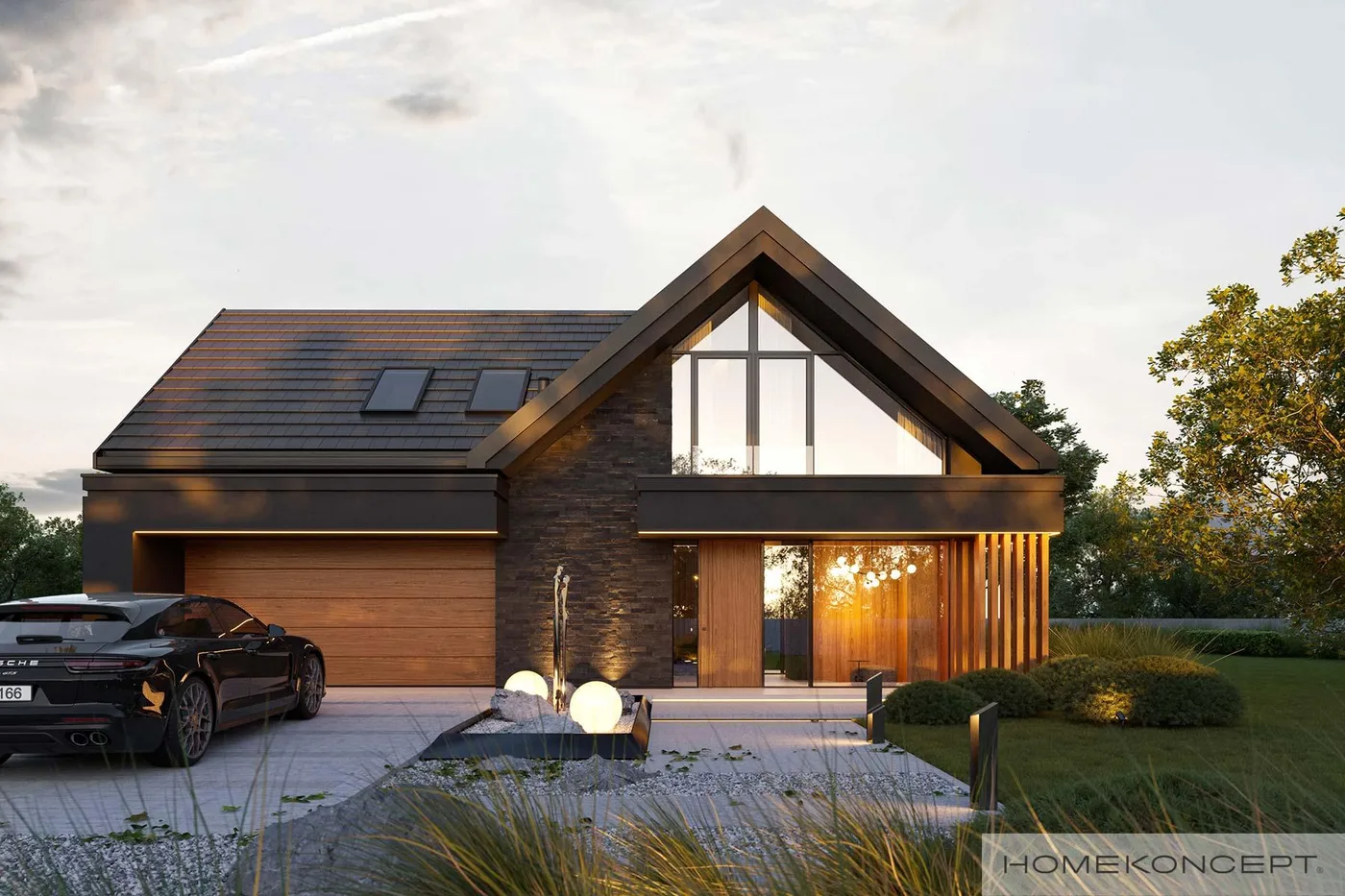 Wizualizacja HOMEKONCEPT 166 G2 wariant 01 - zdjęcie 2
