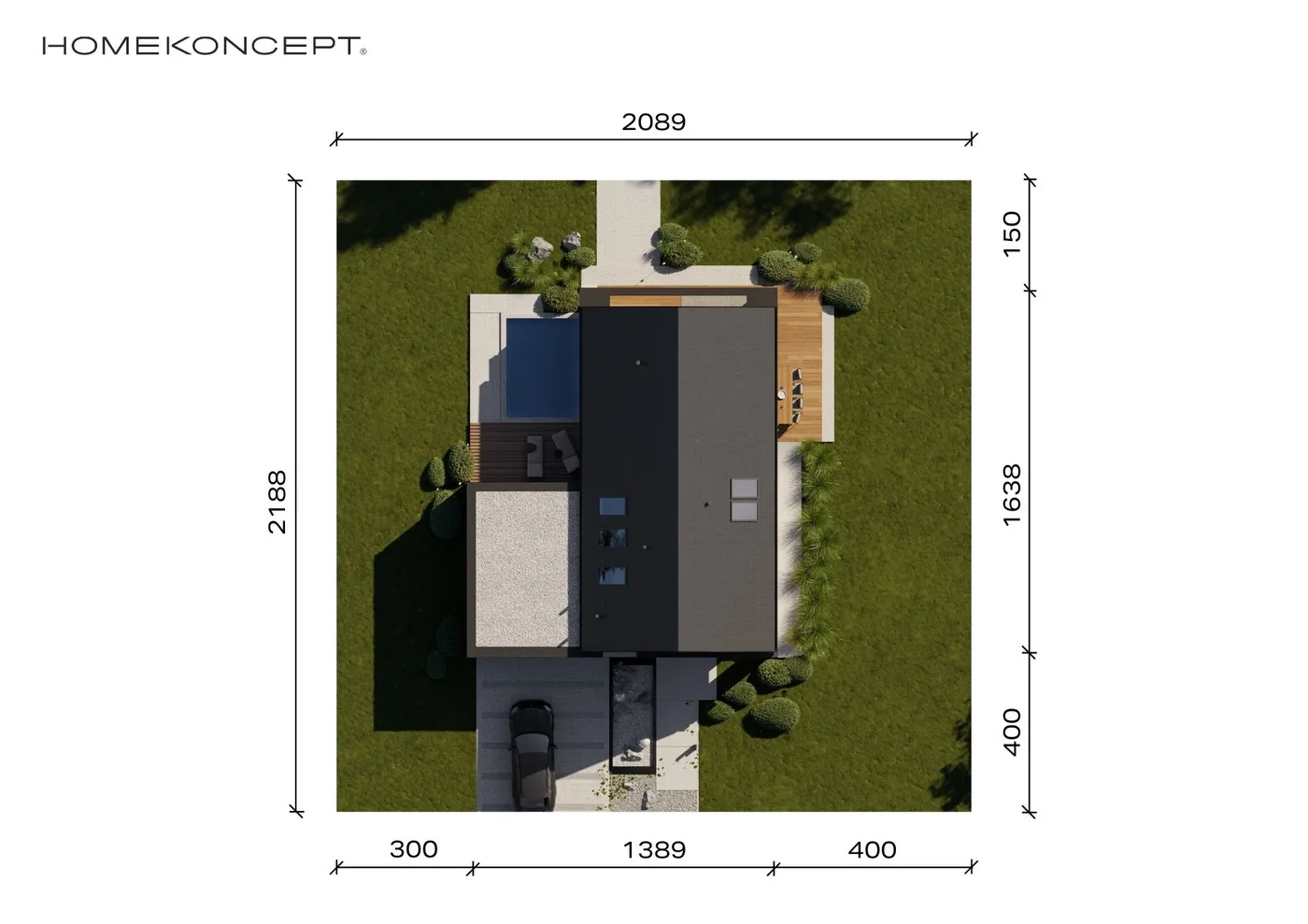 Usytuowanie na działce