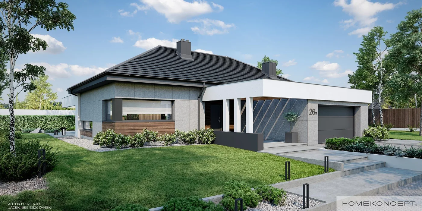 Wizualizacja HOMEKONCEPT 26 wariant 02 - zdjęcie 2