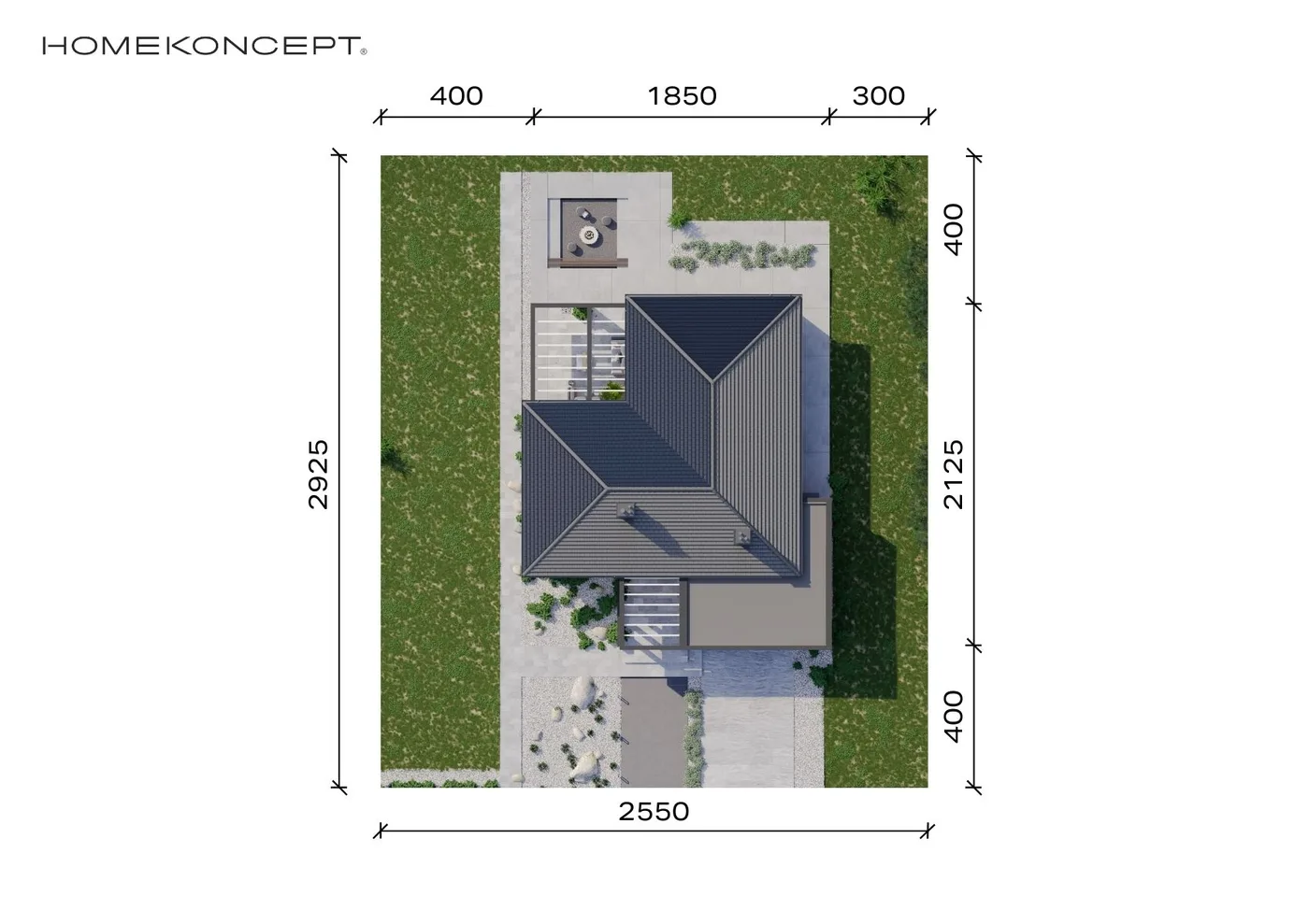 Usytuowanie na działce