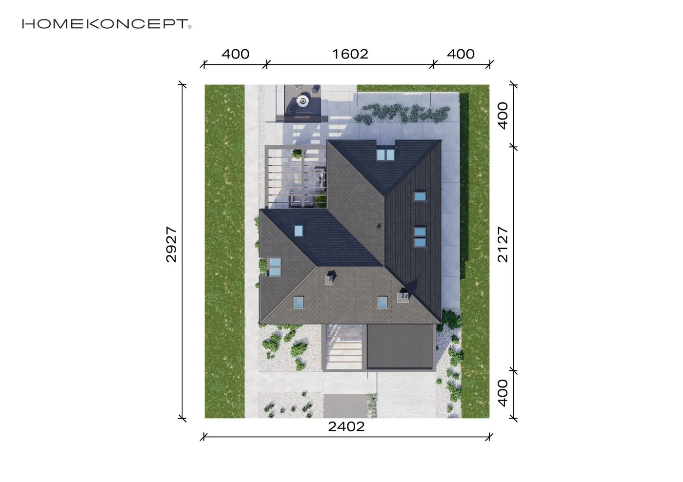Usytuowanie na działce