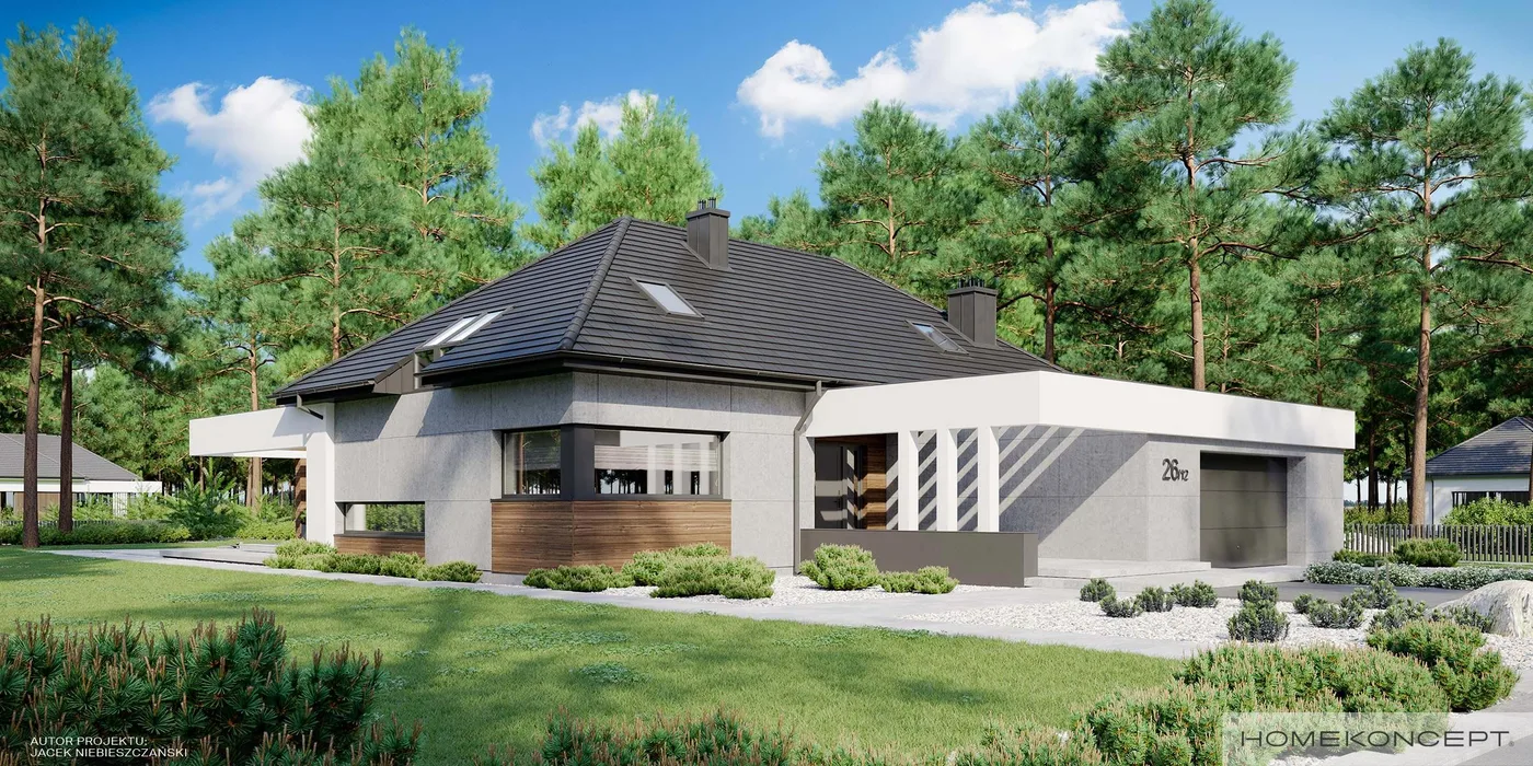 Wizualizacja HOMEKONCEPT 26 wariant 12 - zdjęcie 3