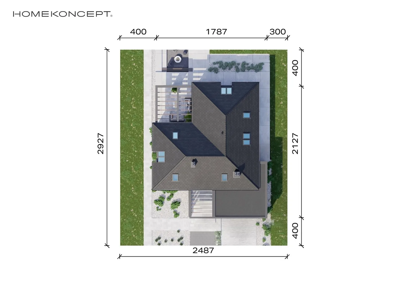 Usytuowanie na działce
