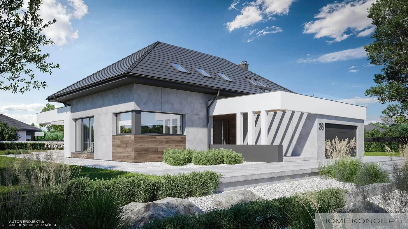 Wizualizacja HOMEKONCEPT 28 wariant 01 - zdjęcie 2