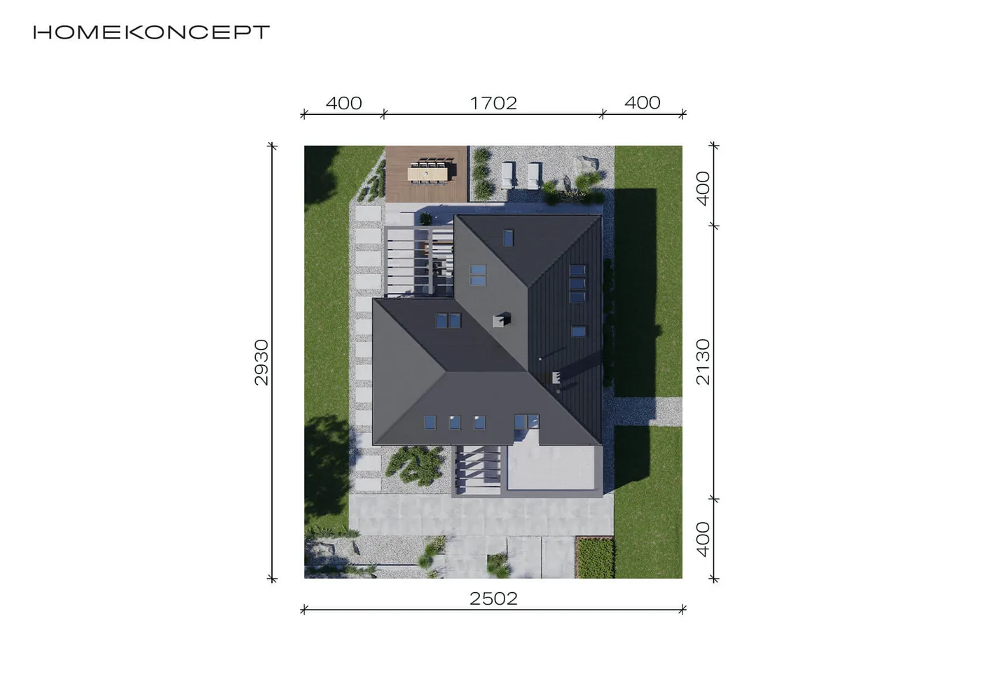 Usytuowanie na działce