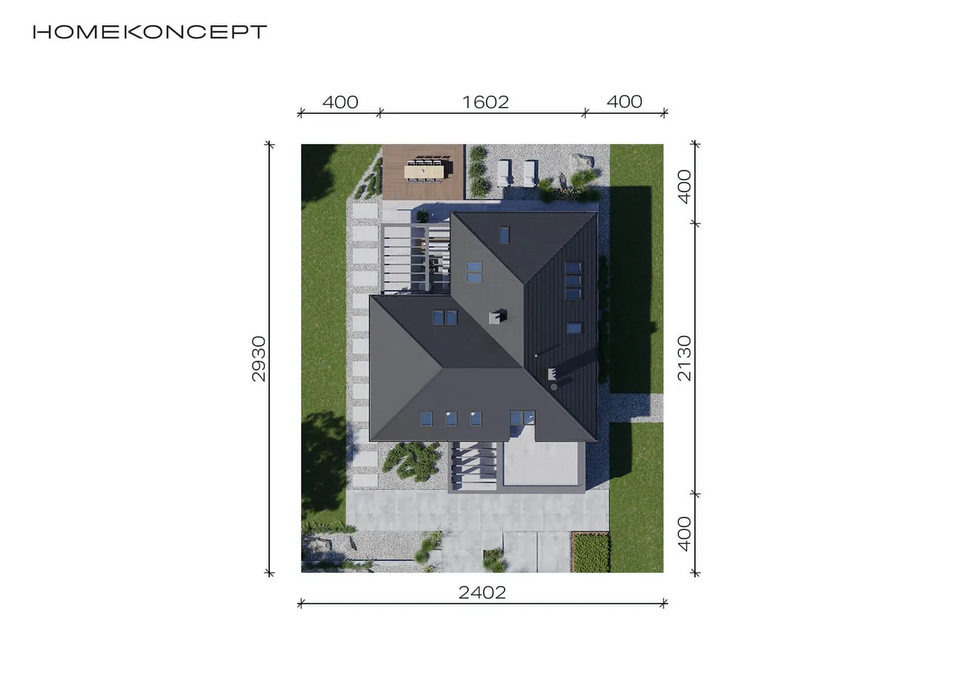 Usytuowanie na działce
