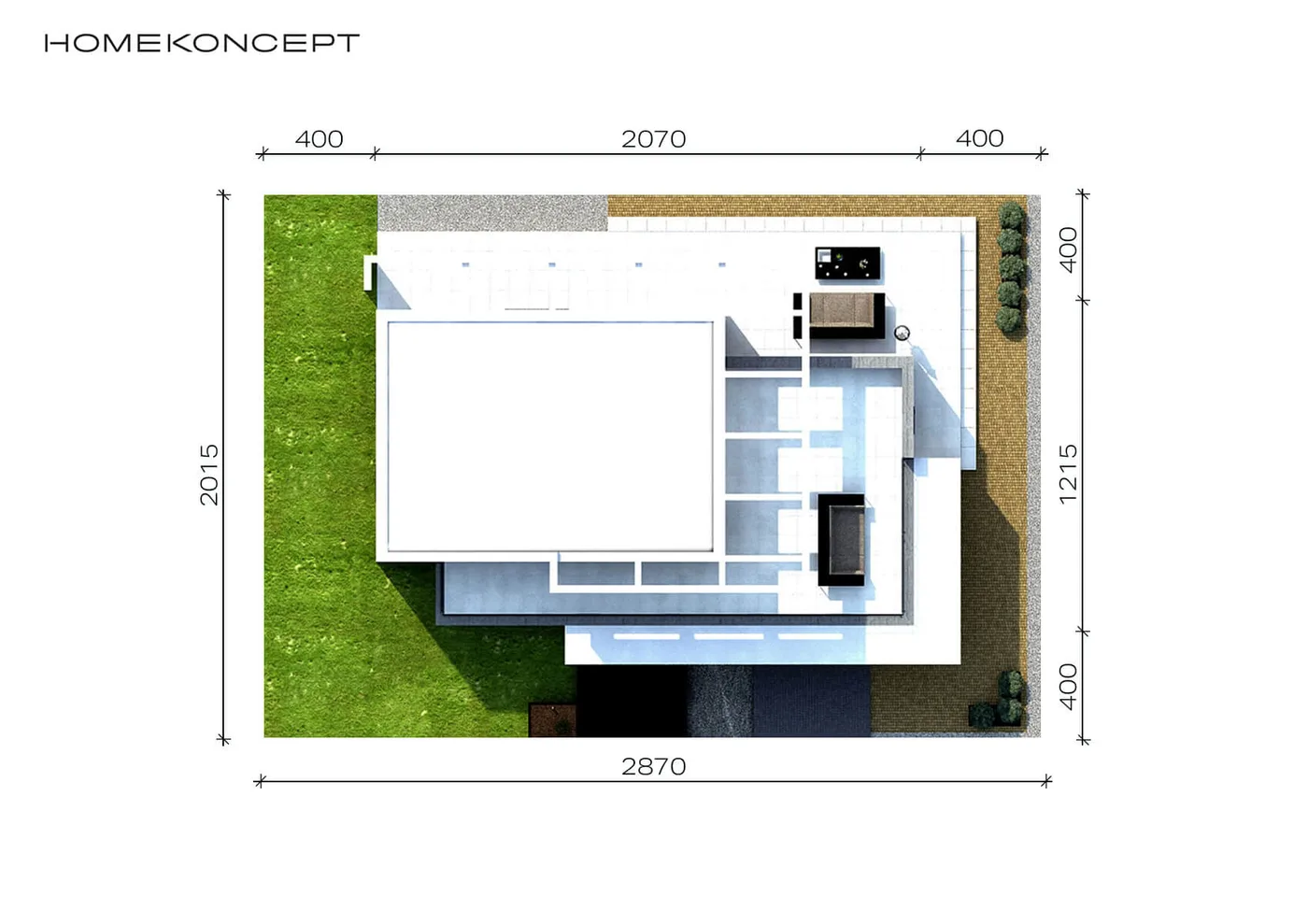 Usytuowanie na działce