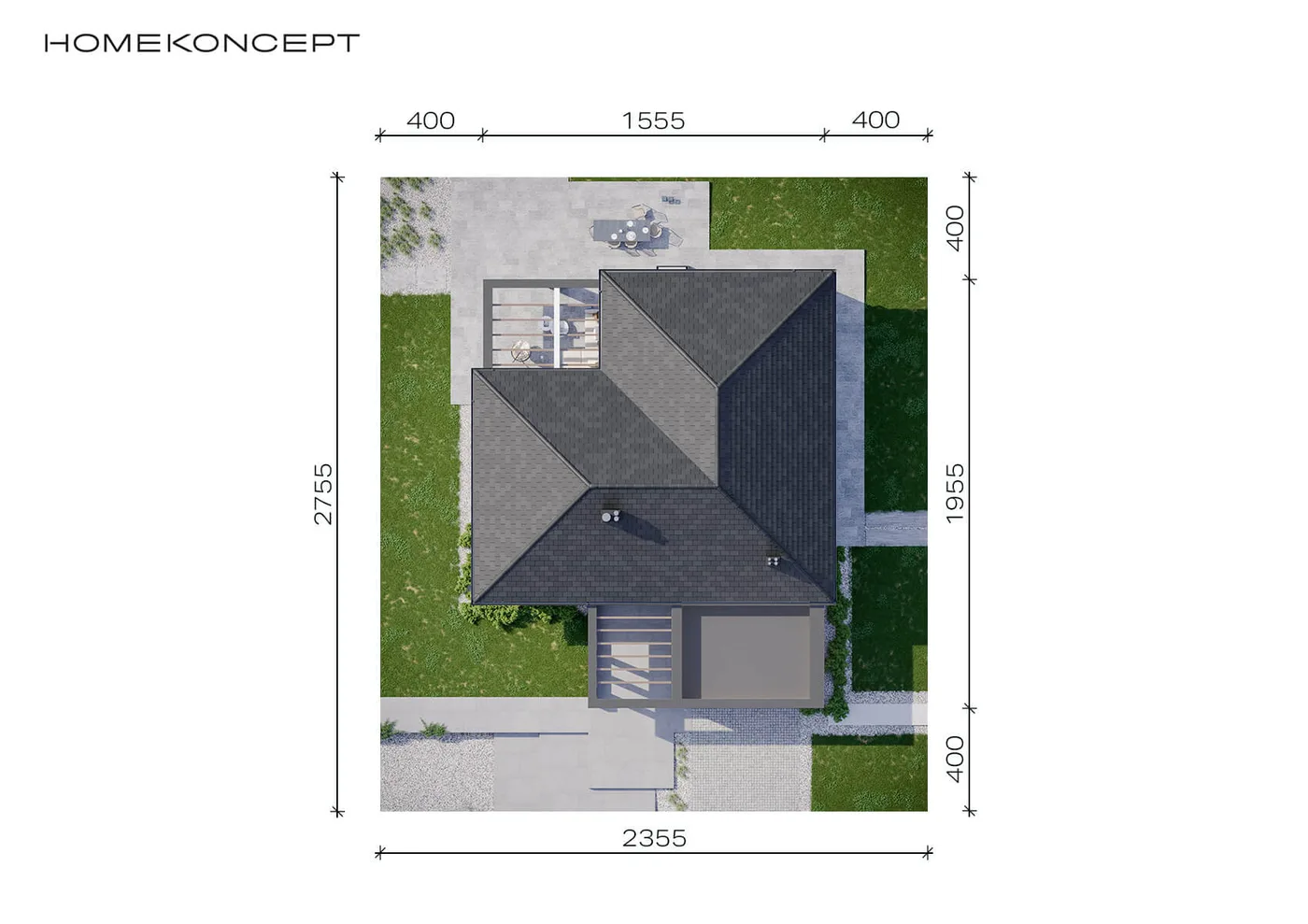 Usytuowanie na działce