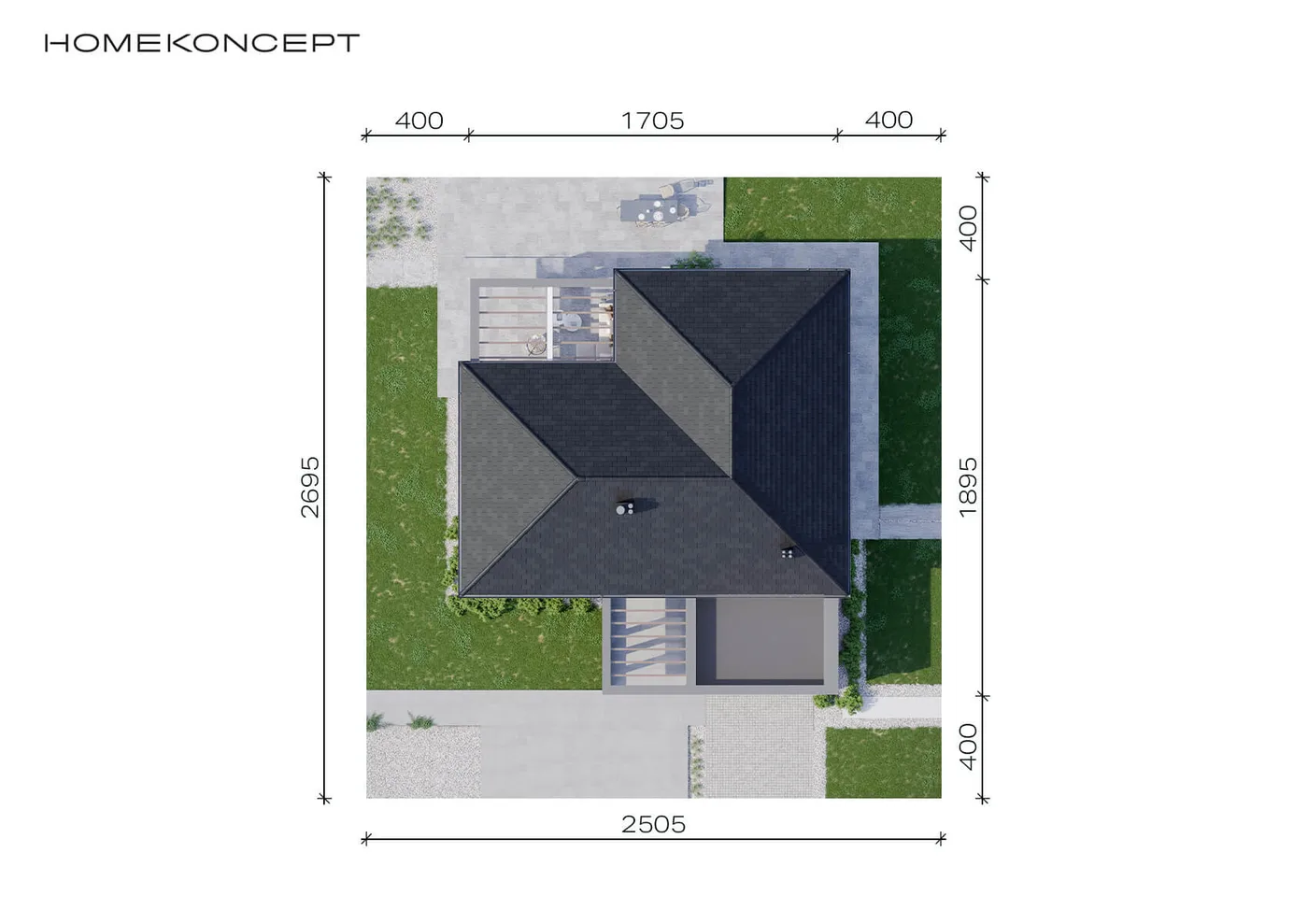 Usytuowanie na działce