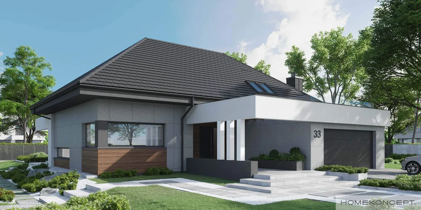 Wizualizacja HOMEKONCEPT 33 wariant 01 - zdjęcie 2