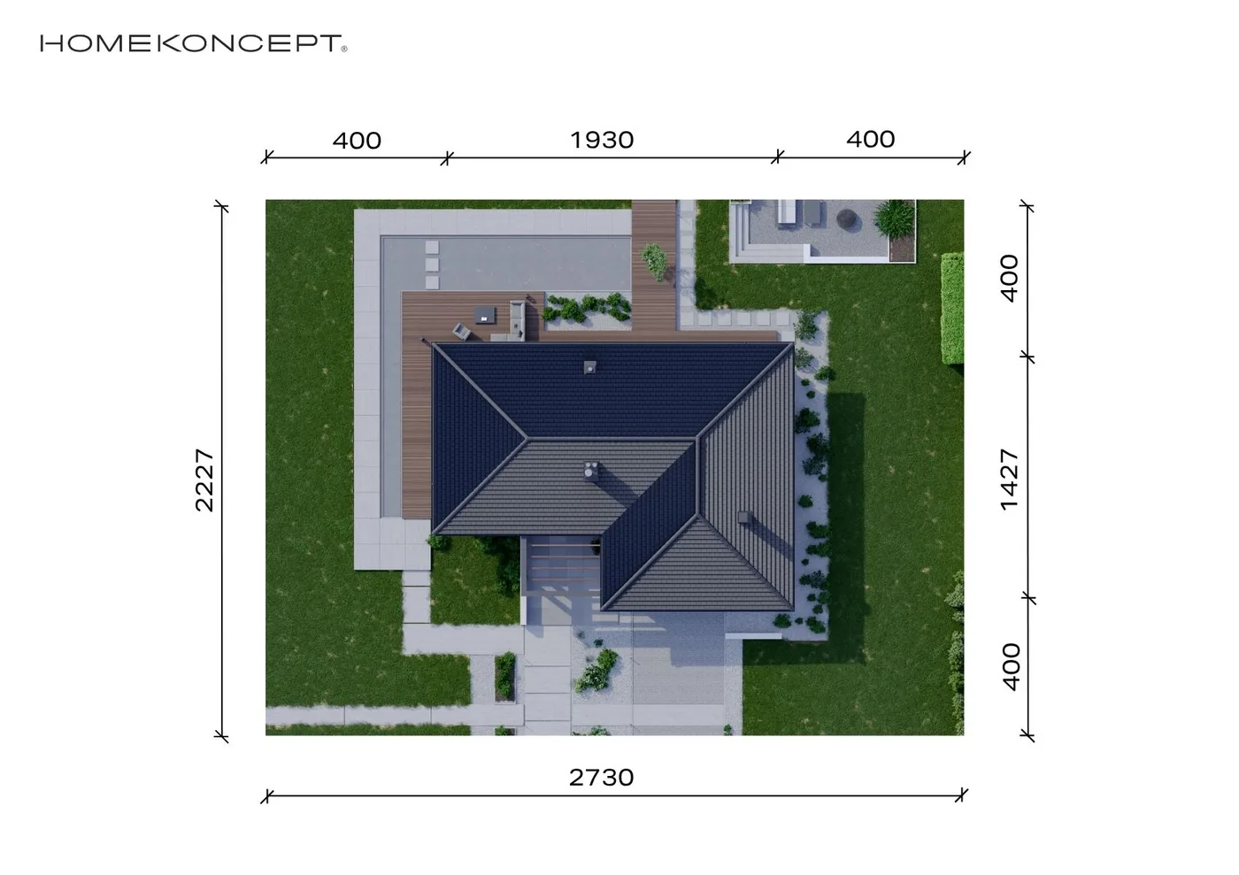 Usytuowanie na działce