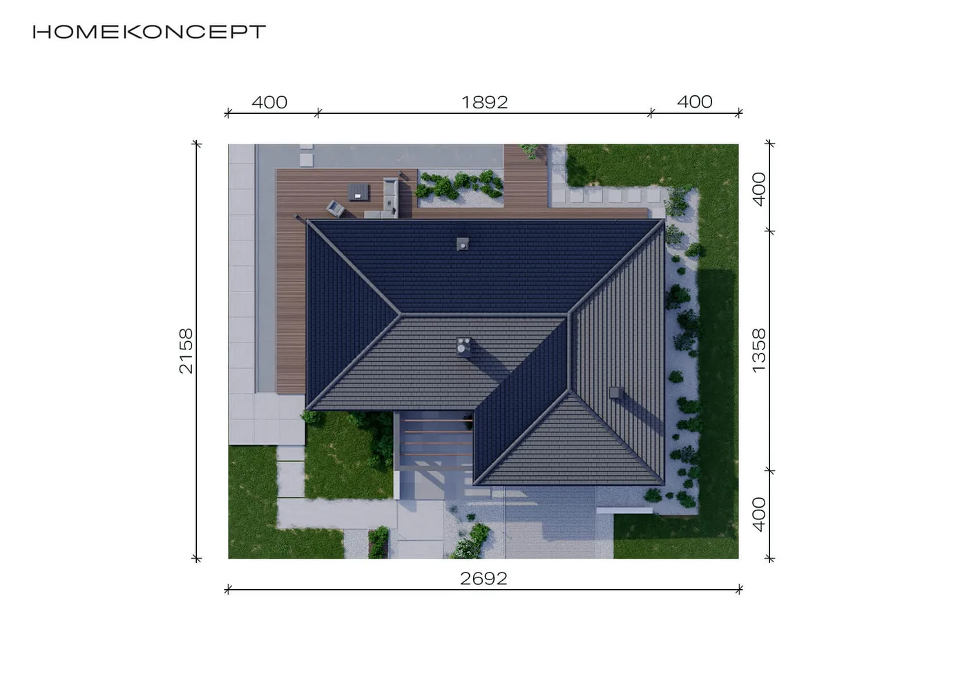 Usytuowanie na działce