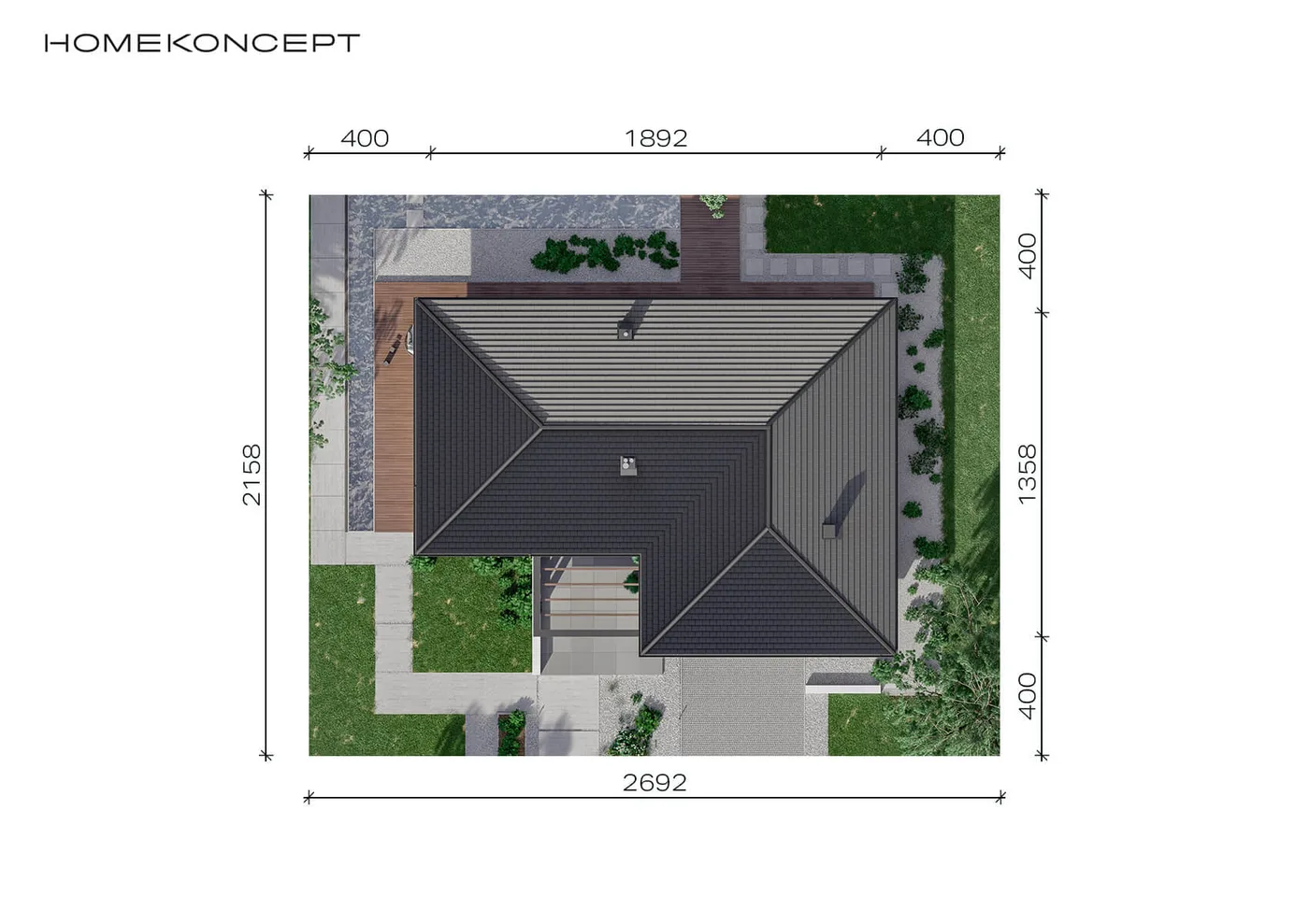 Usytuowanie na działce