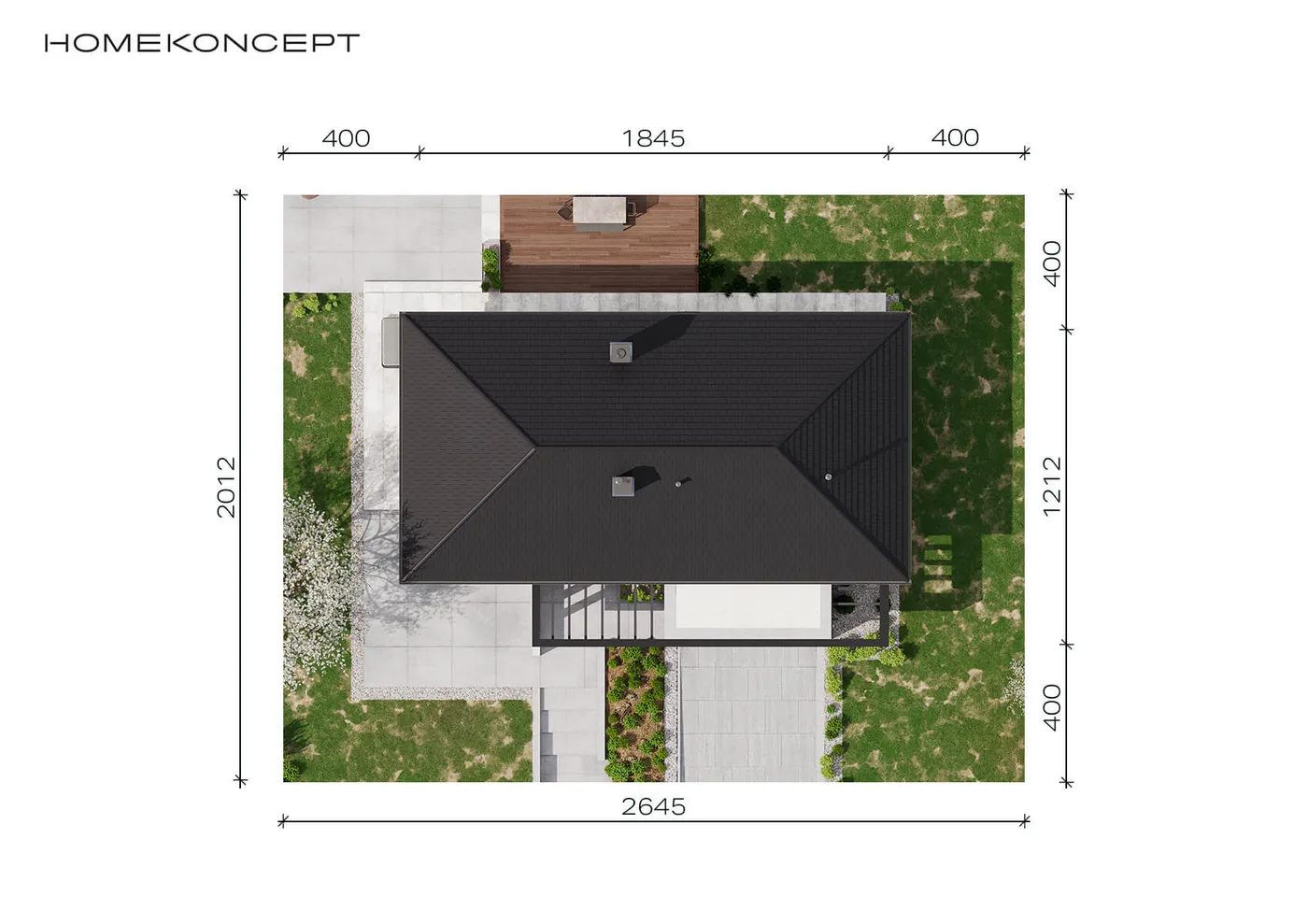 Usytuowanie na działce