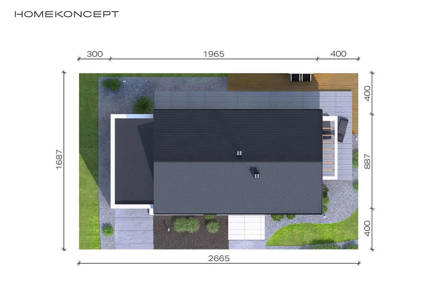 Usytuowanie na działce
