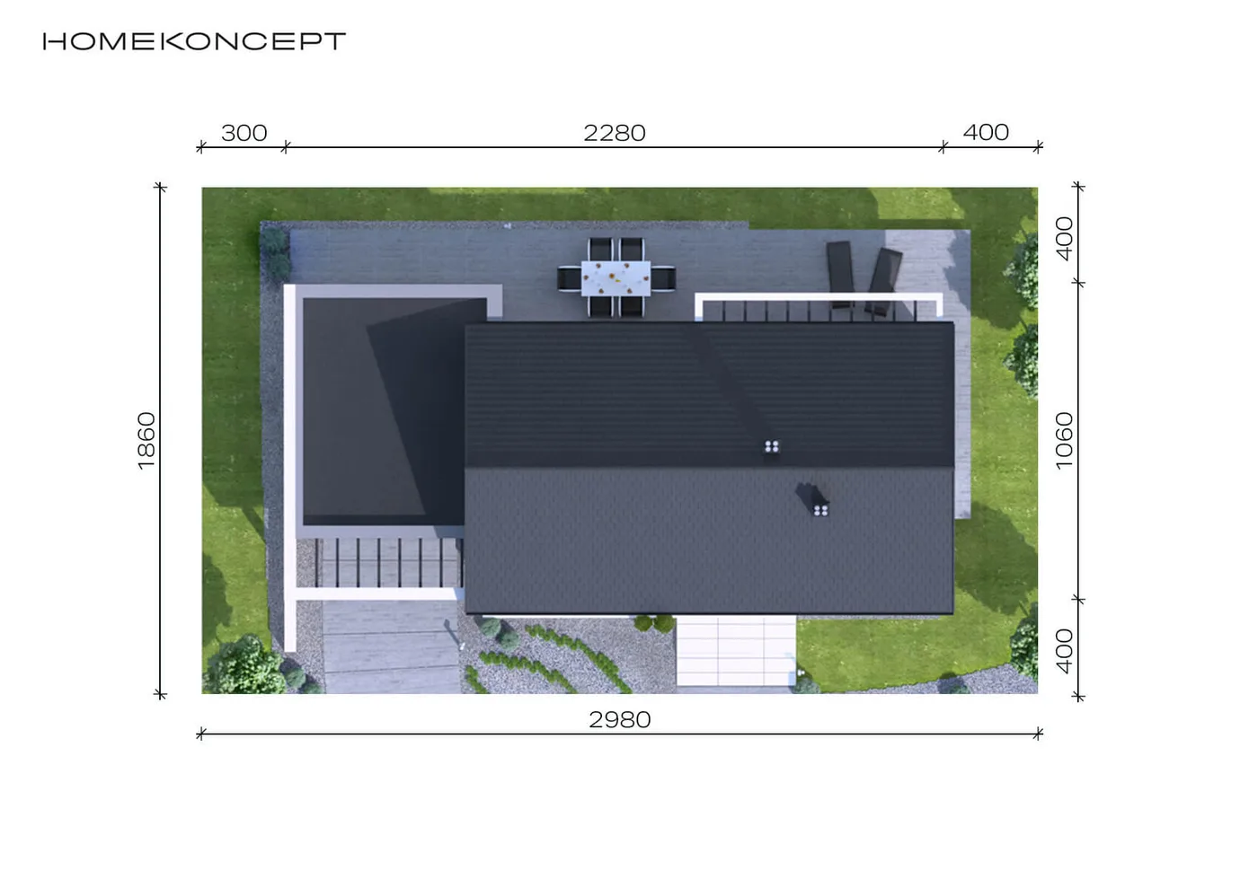 Usytuowanie na działce