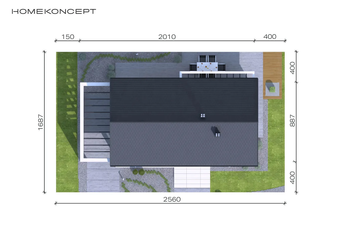 Usytuowanie na działce