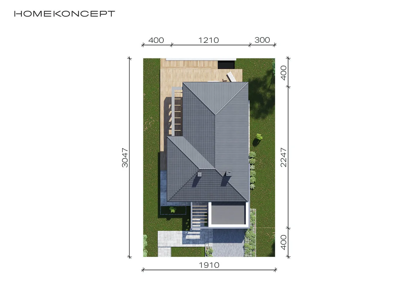 Usytuowanie na działce