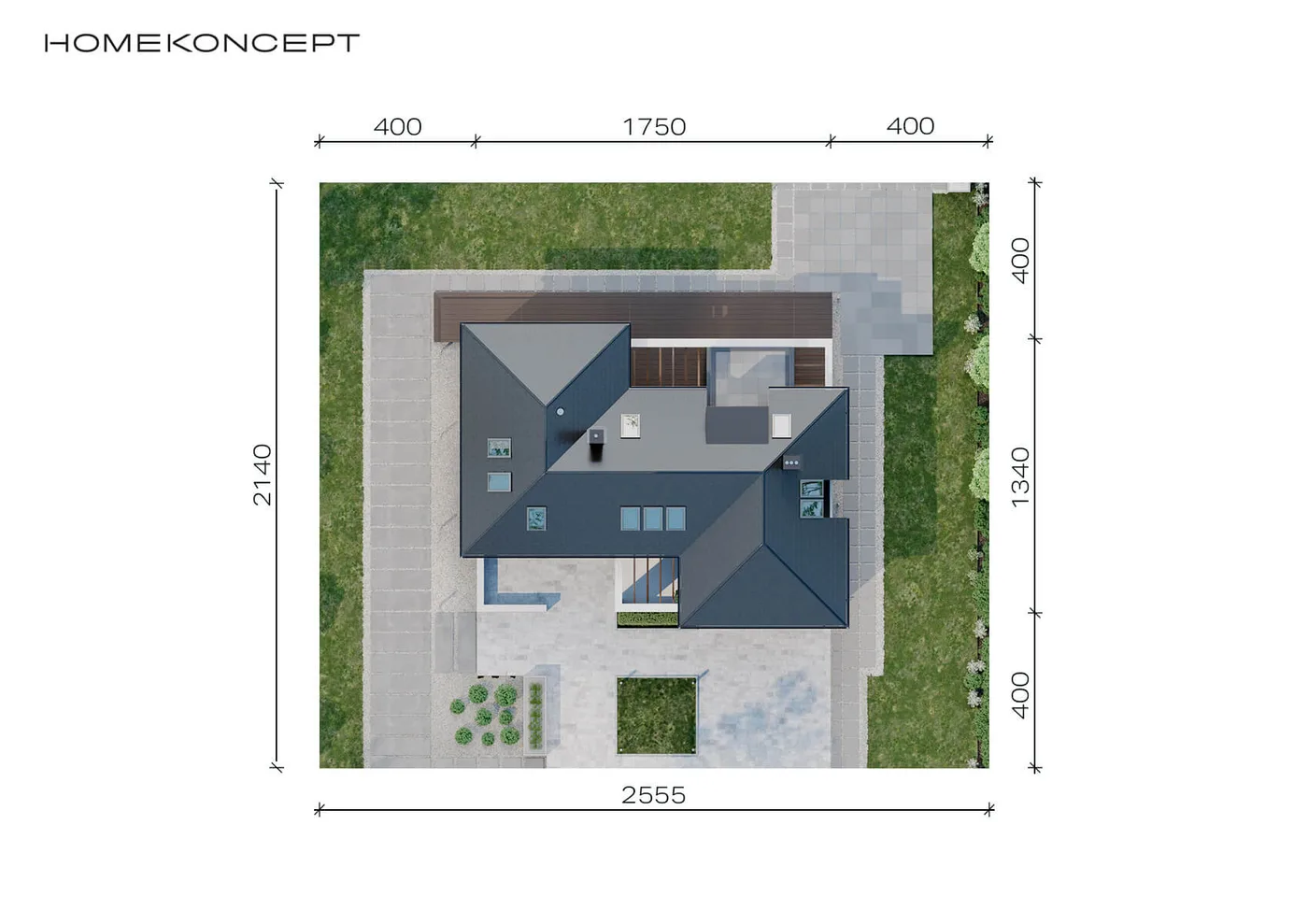 Usytuowanie na działce