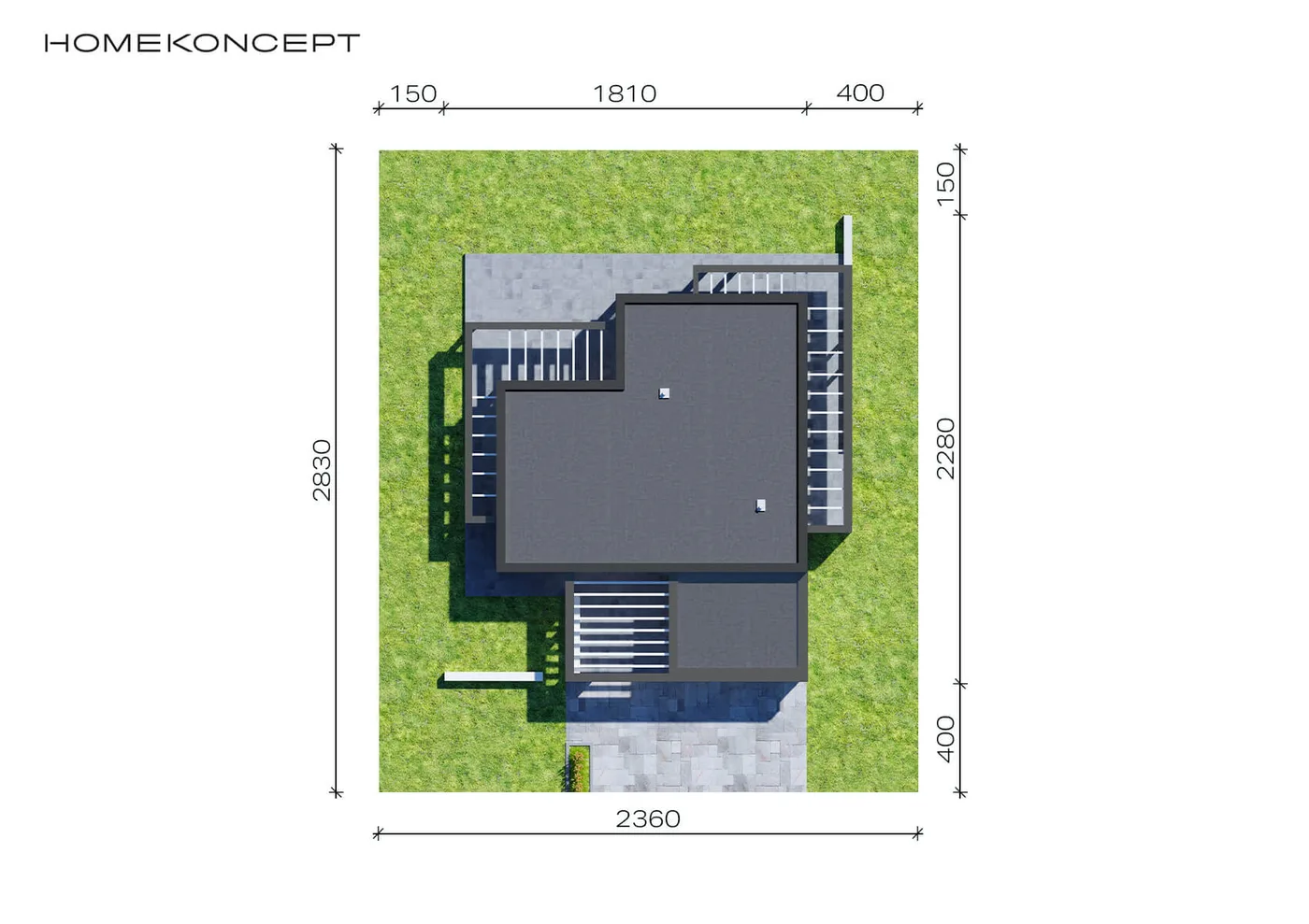 Usytuowanie na działce