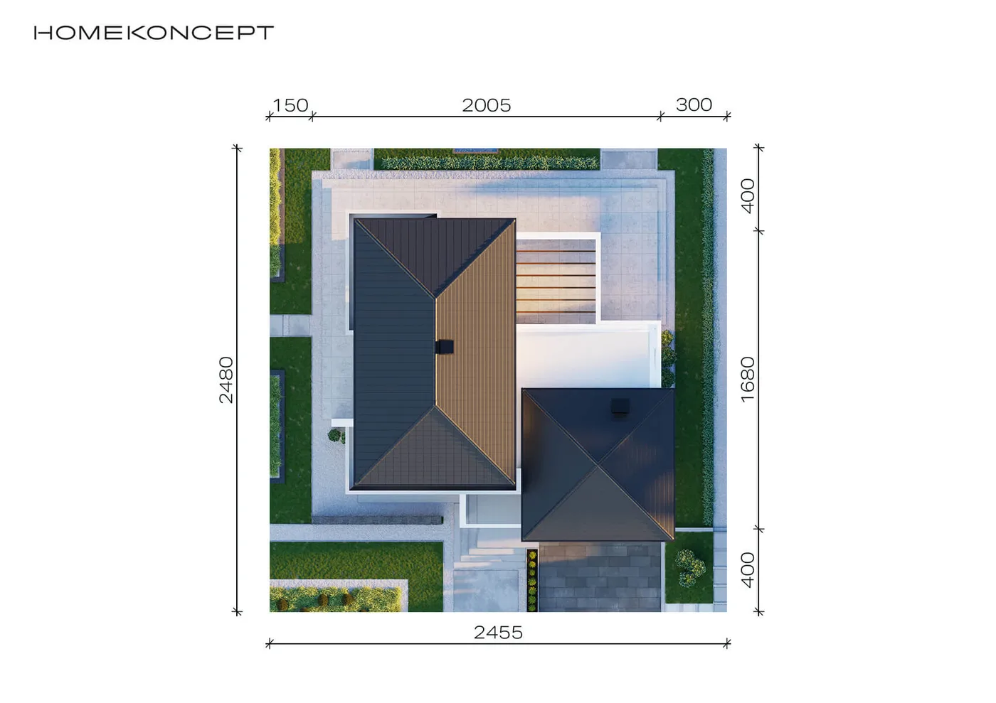Usytuowanie na działce