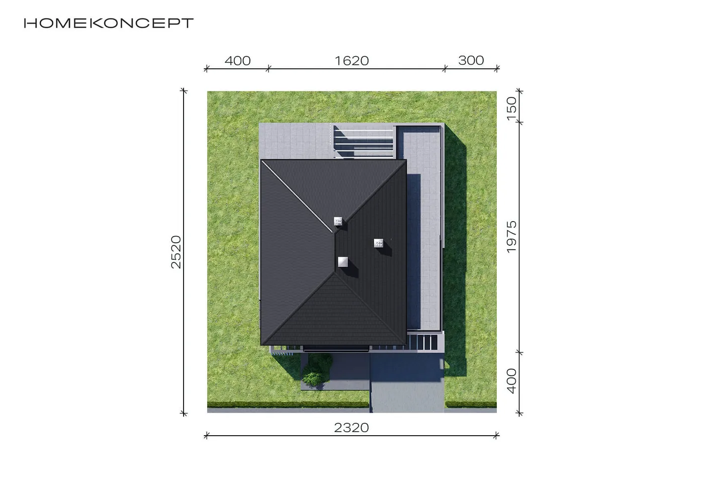 Usytuowanie na działce