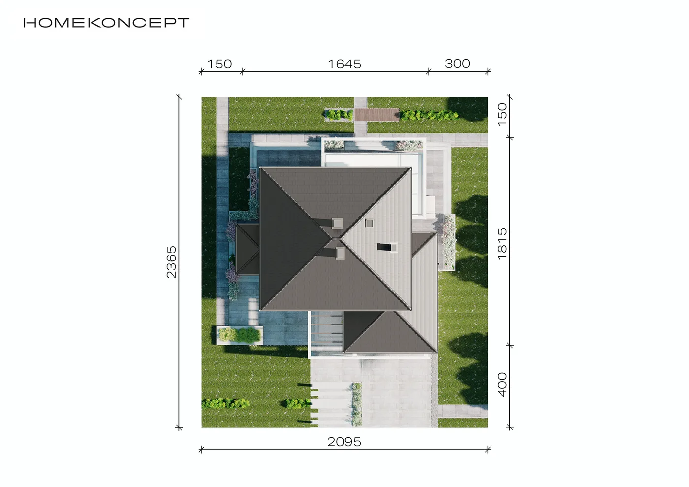 Usytuowanie na działce