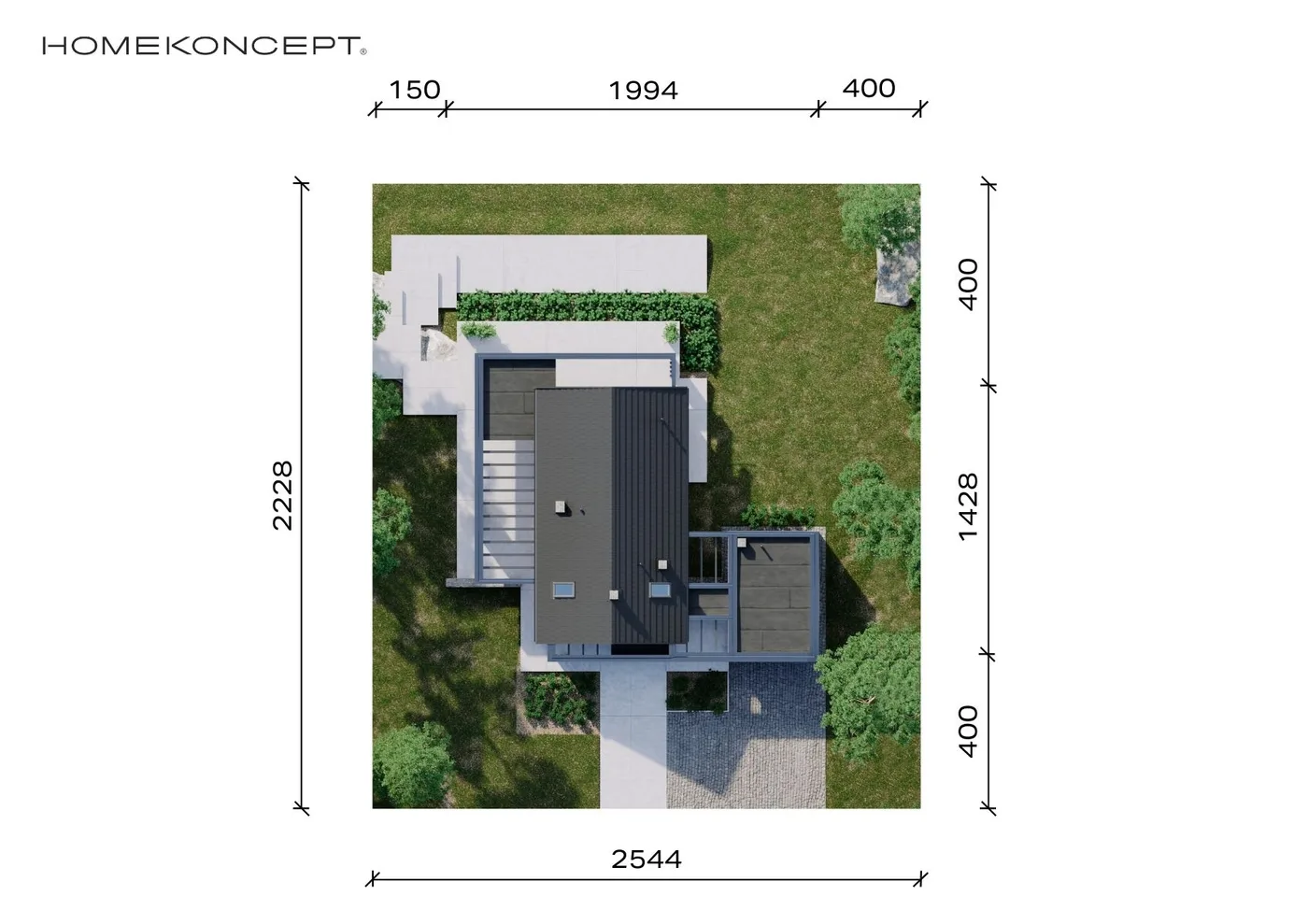 Usytuowanie na działce