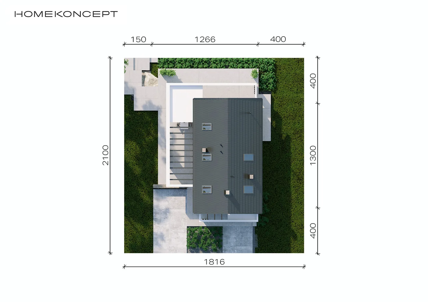 Usytuowanie na działce