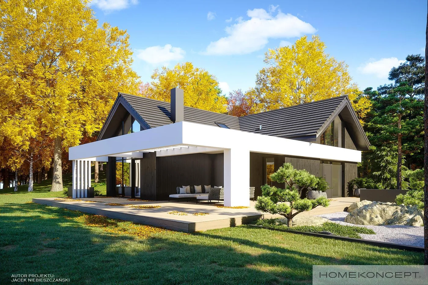 Wizualizacja HOMEKONCEPT 67 wariant 01 - zdjęcie 2