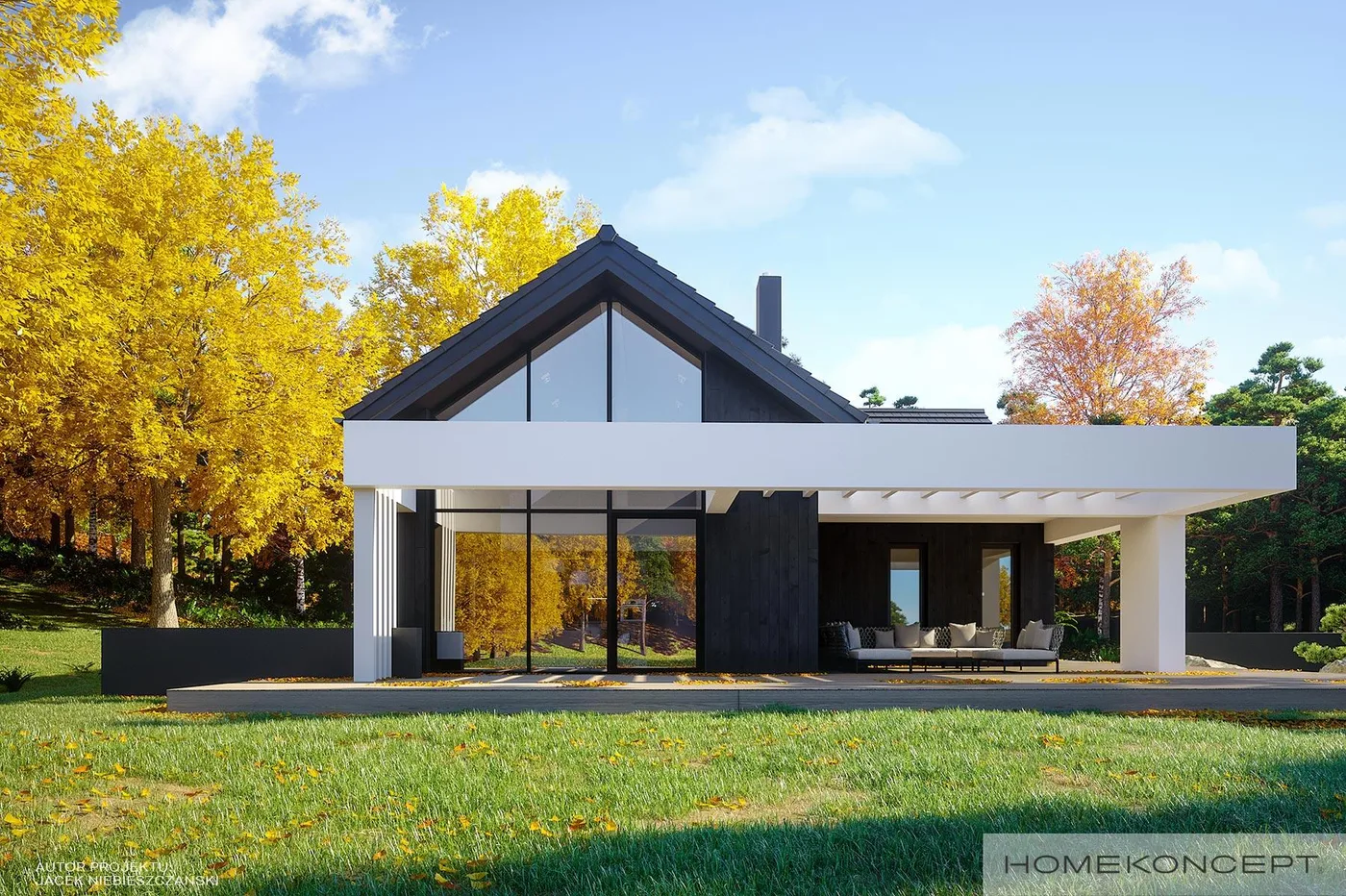 Wizualizacja HOMEKONCEPT 67 wariant 01 - zdjęcie 3