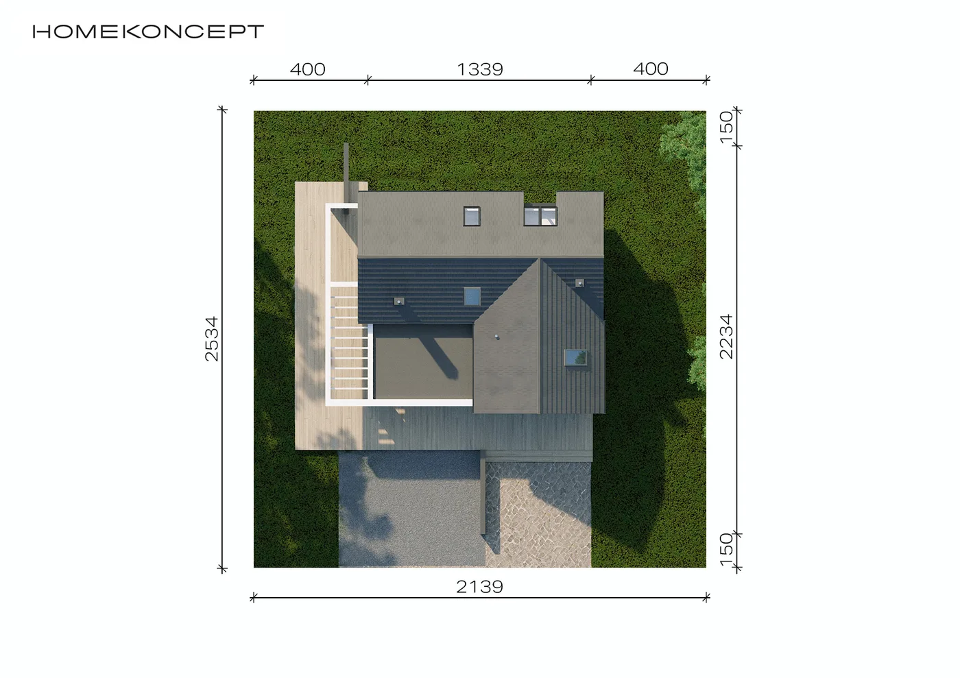 Usytuowanie na działce