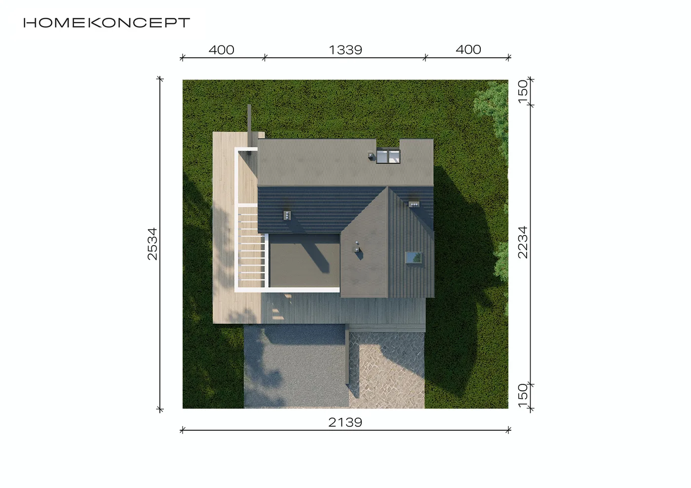 Usytuowanie na działce