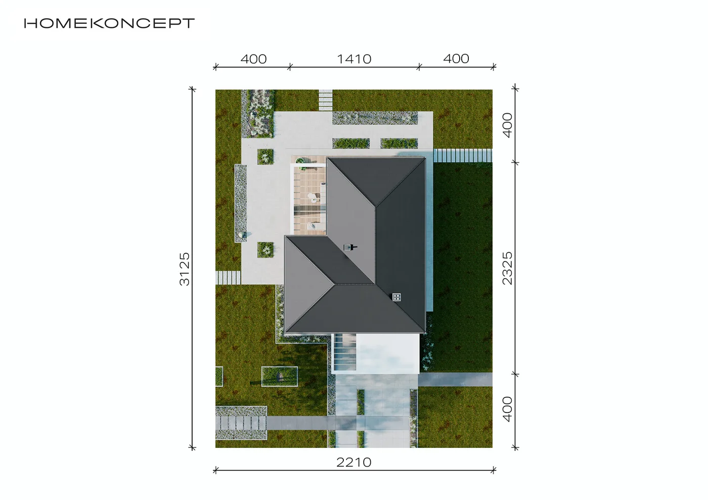Usytuowanie na działce