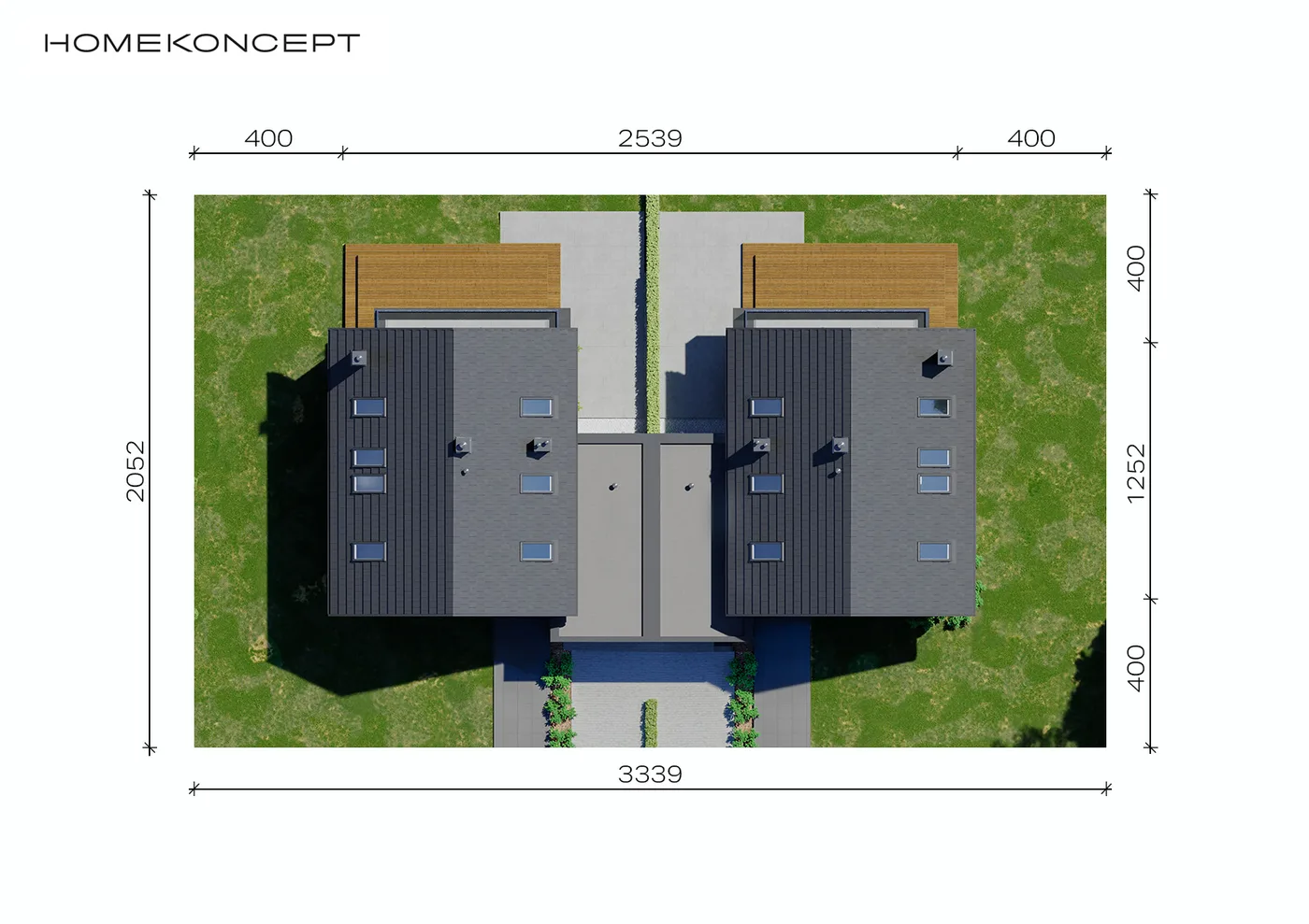 Usytuowanie na działce