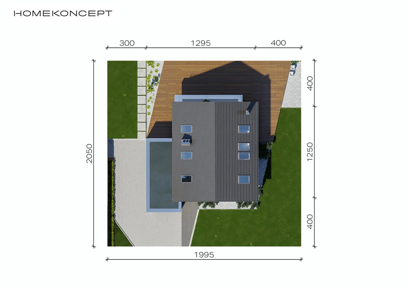 Usytuowanie na działce