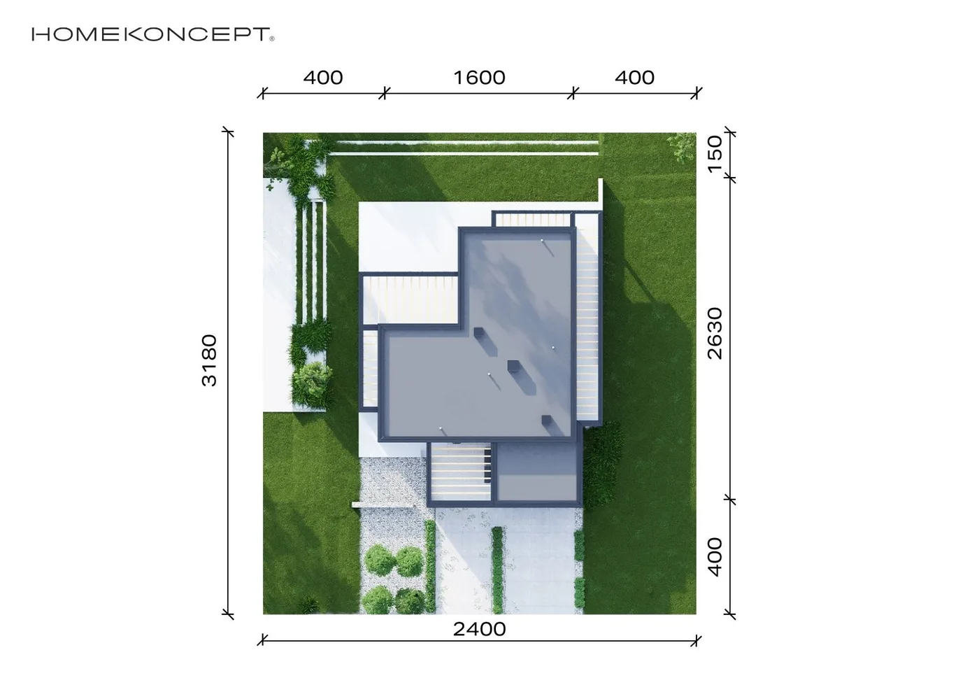 Usytuowanie na działce