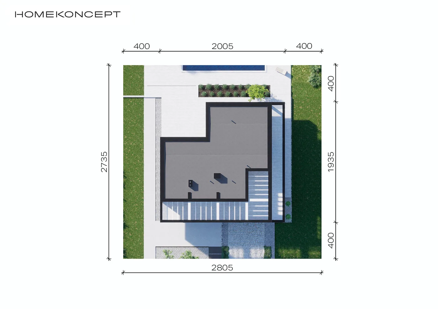 Usytuowanie na działce