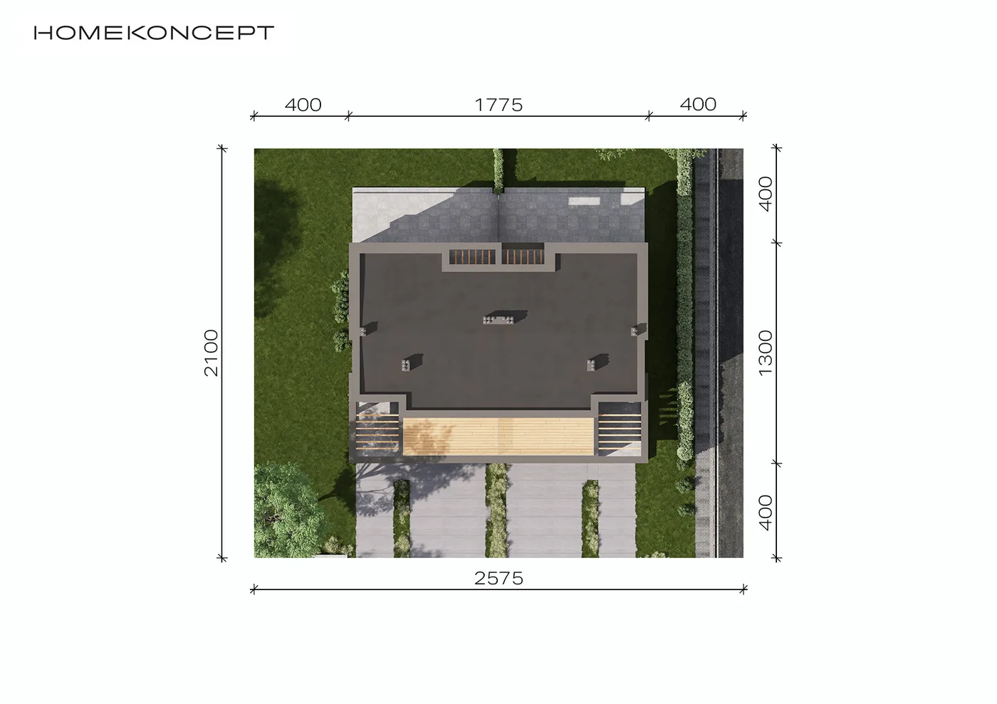 Usytuowanie na działce