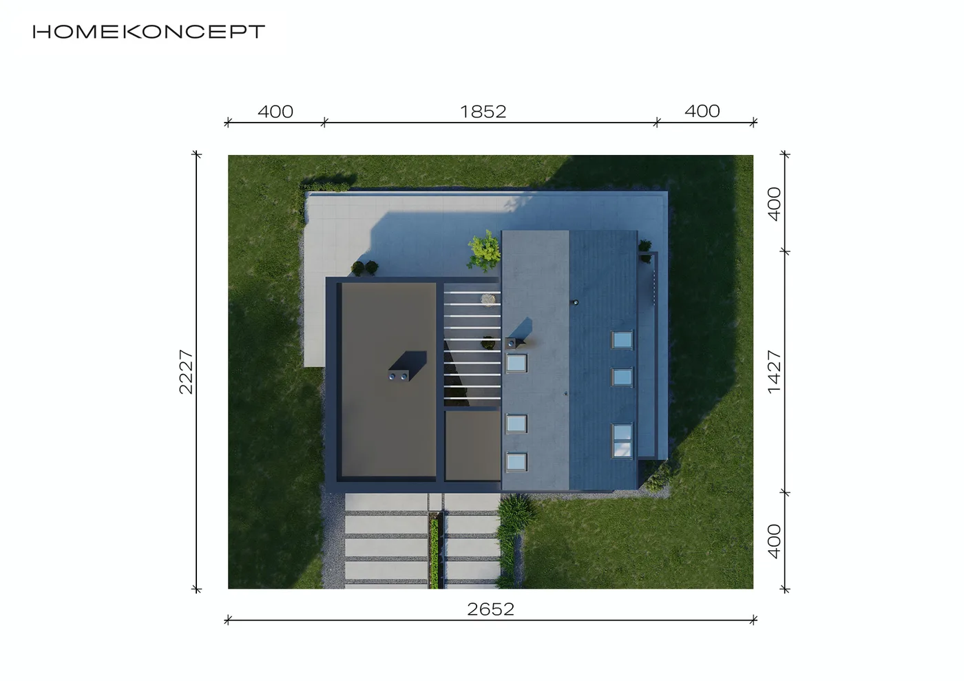 Usytuowanie na działce