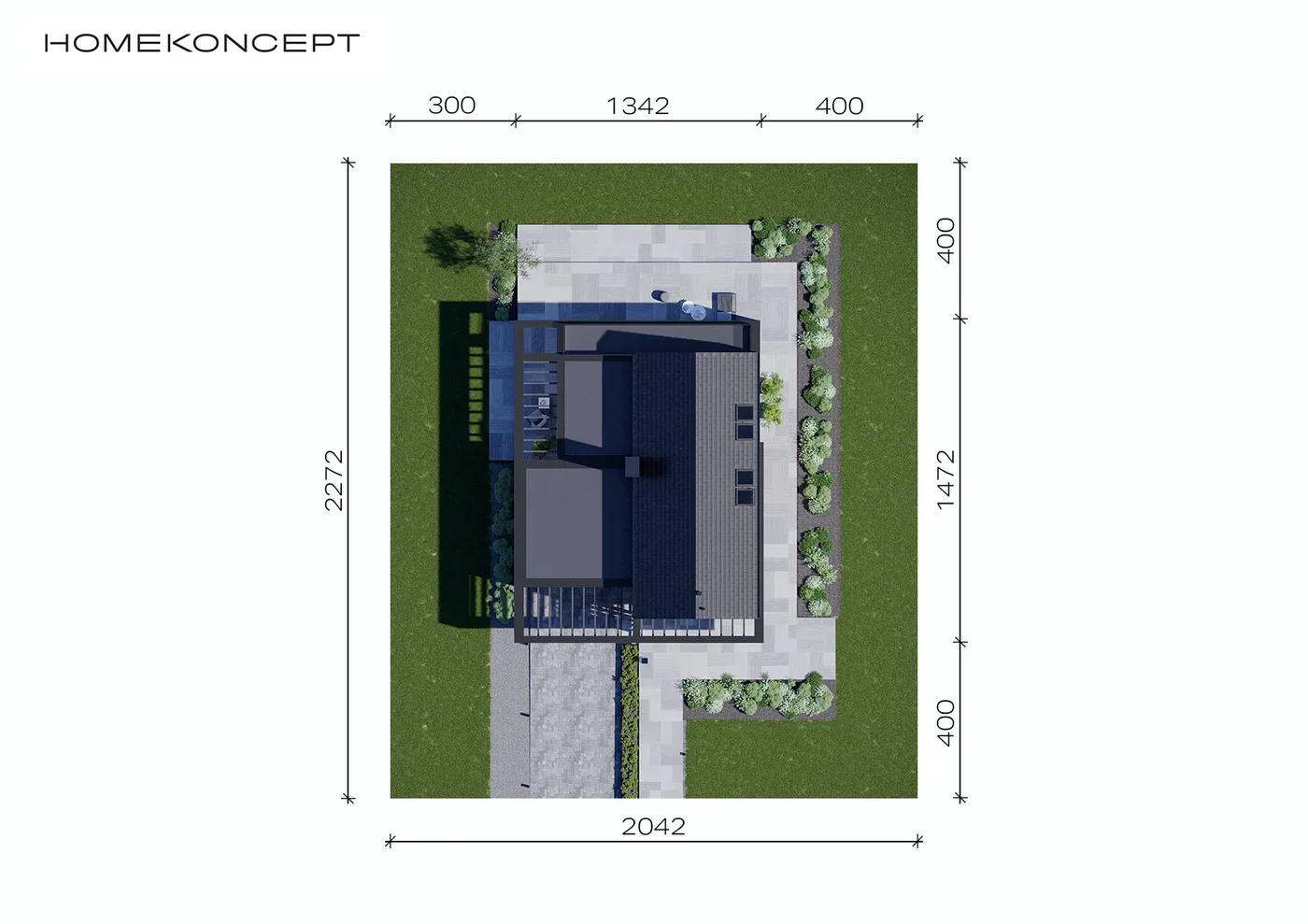 Usytuowanie na działce